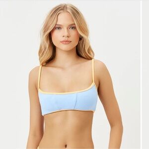 Harmony Terry Bralette Bikini Top - XL, Tia Terry String Bikini Bottom - L